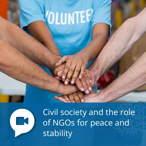 Civil society and the role of NGOs for peace and stability